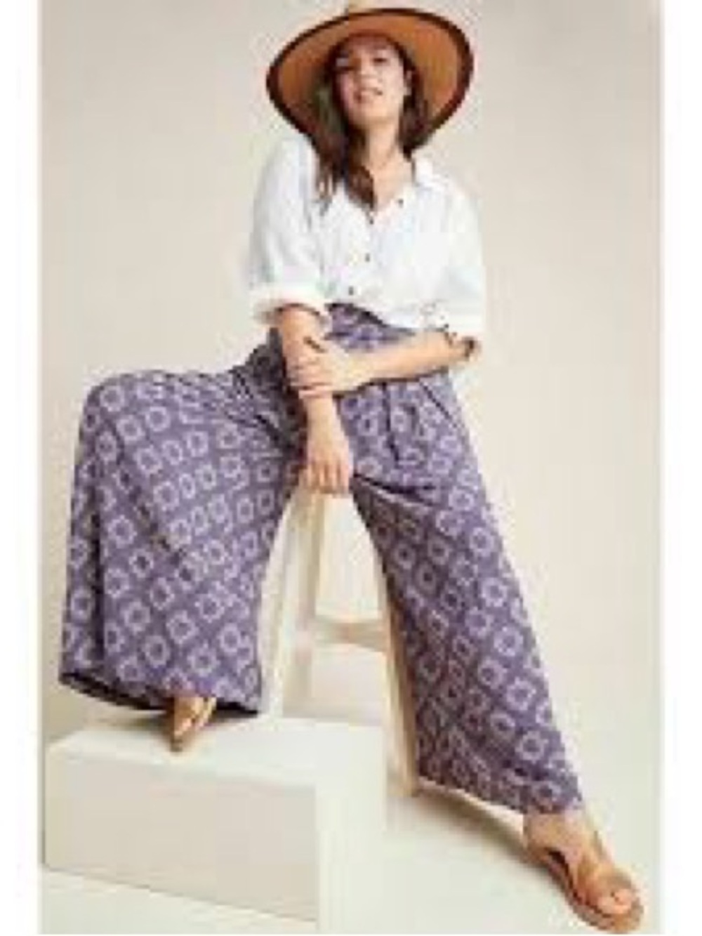 Anthropologie Palazzo wide leg pants 8 pull on